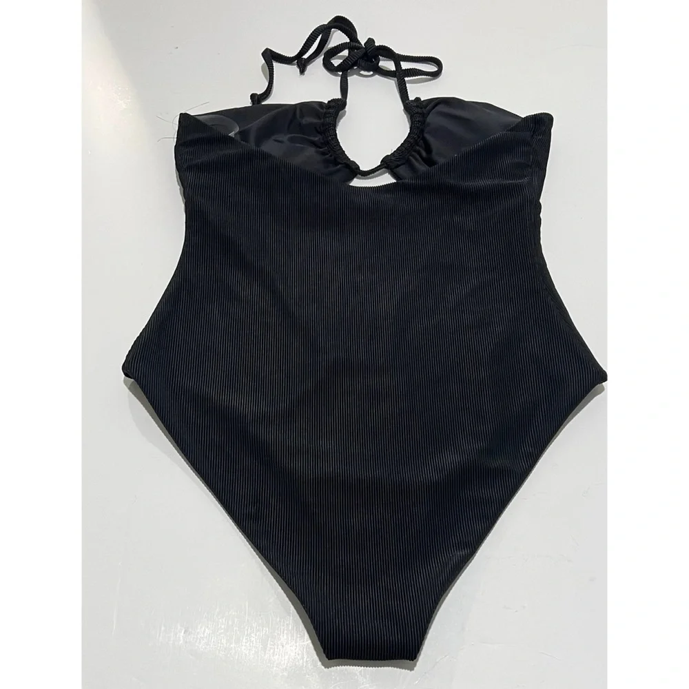 +Beach Riot Black Phoenix One Piece Swimsuit Size Large - Picture 4 of 6